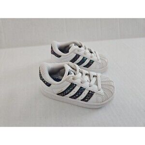 Adidas Superstar Iridescent Snake White  TD Toddler  Baby Sz 5 B27524 Slip-on